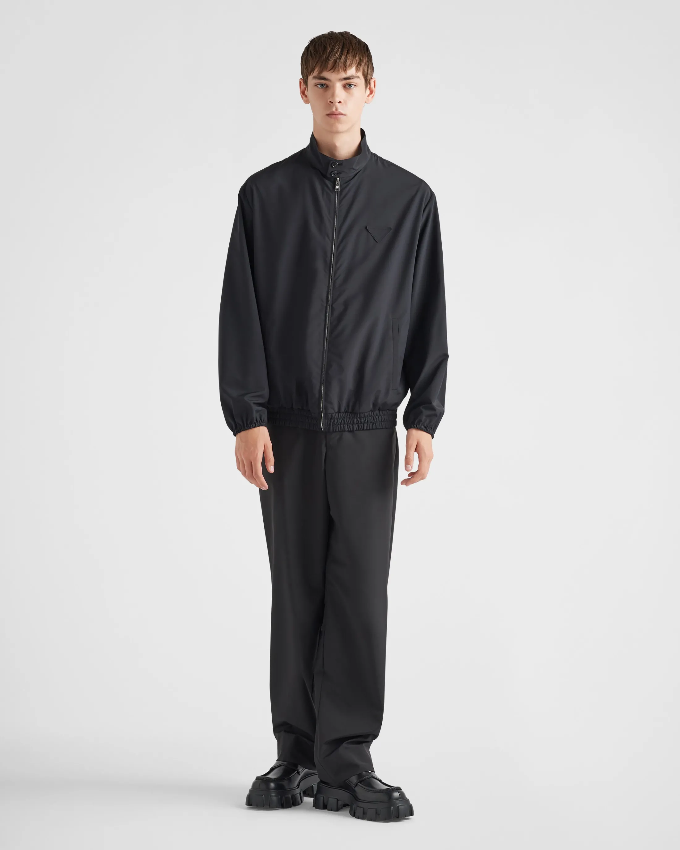 Prada Wool blend blouson jacket Black Online