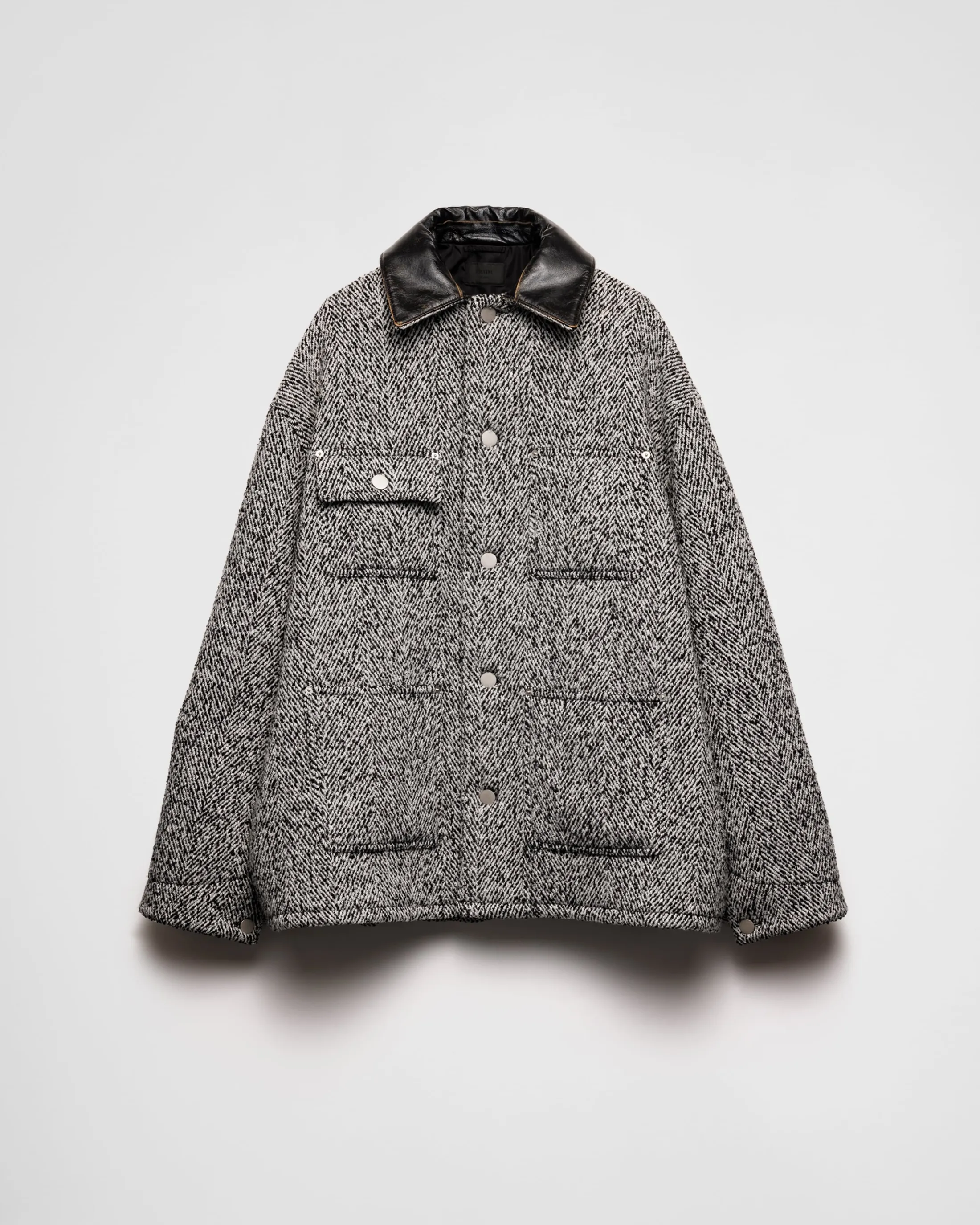 Prada Wool blend jacket White/black Flash Sale