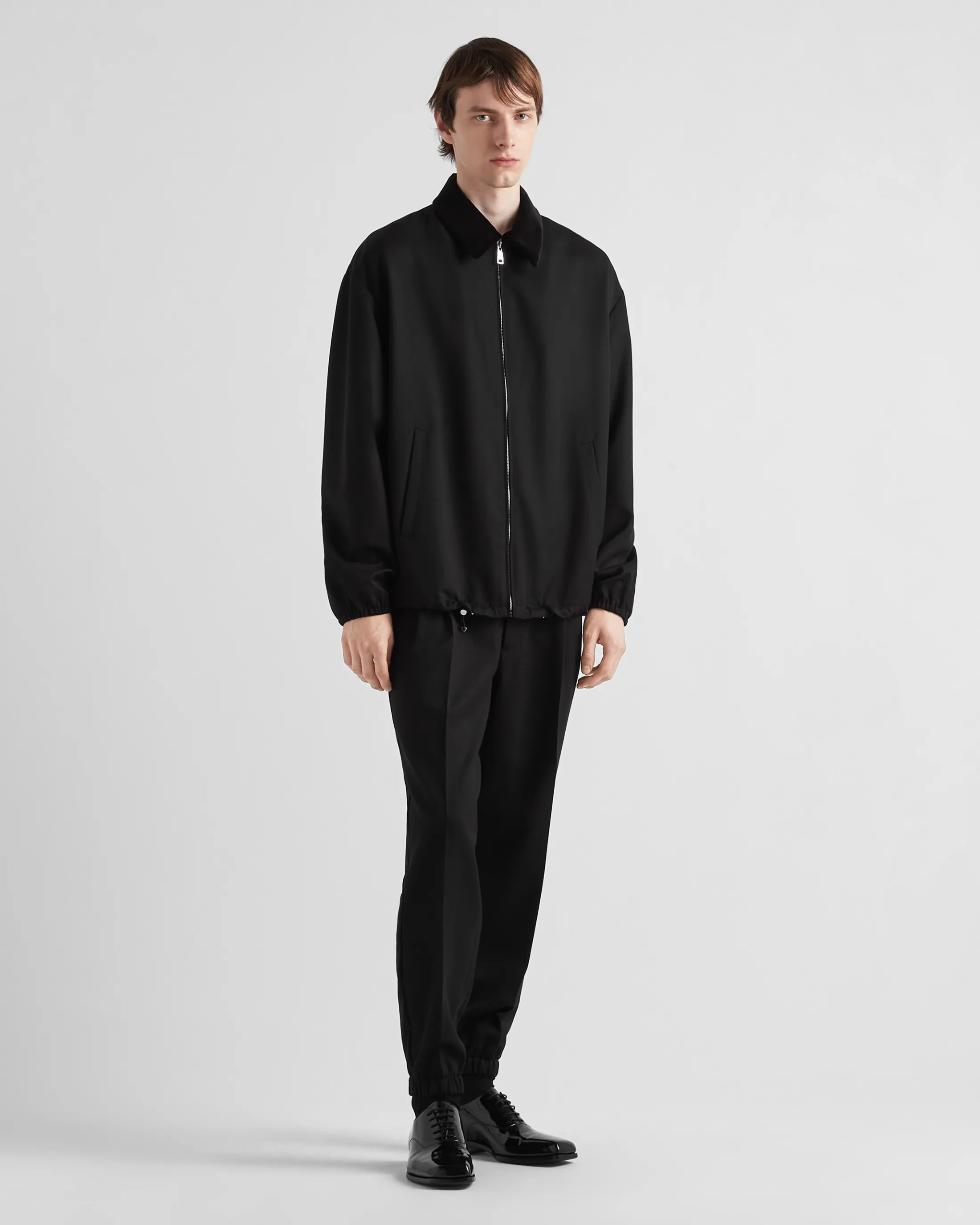 Prada Wool blouson jacket Black Cheap