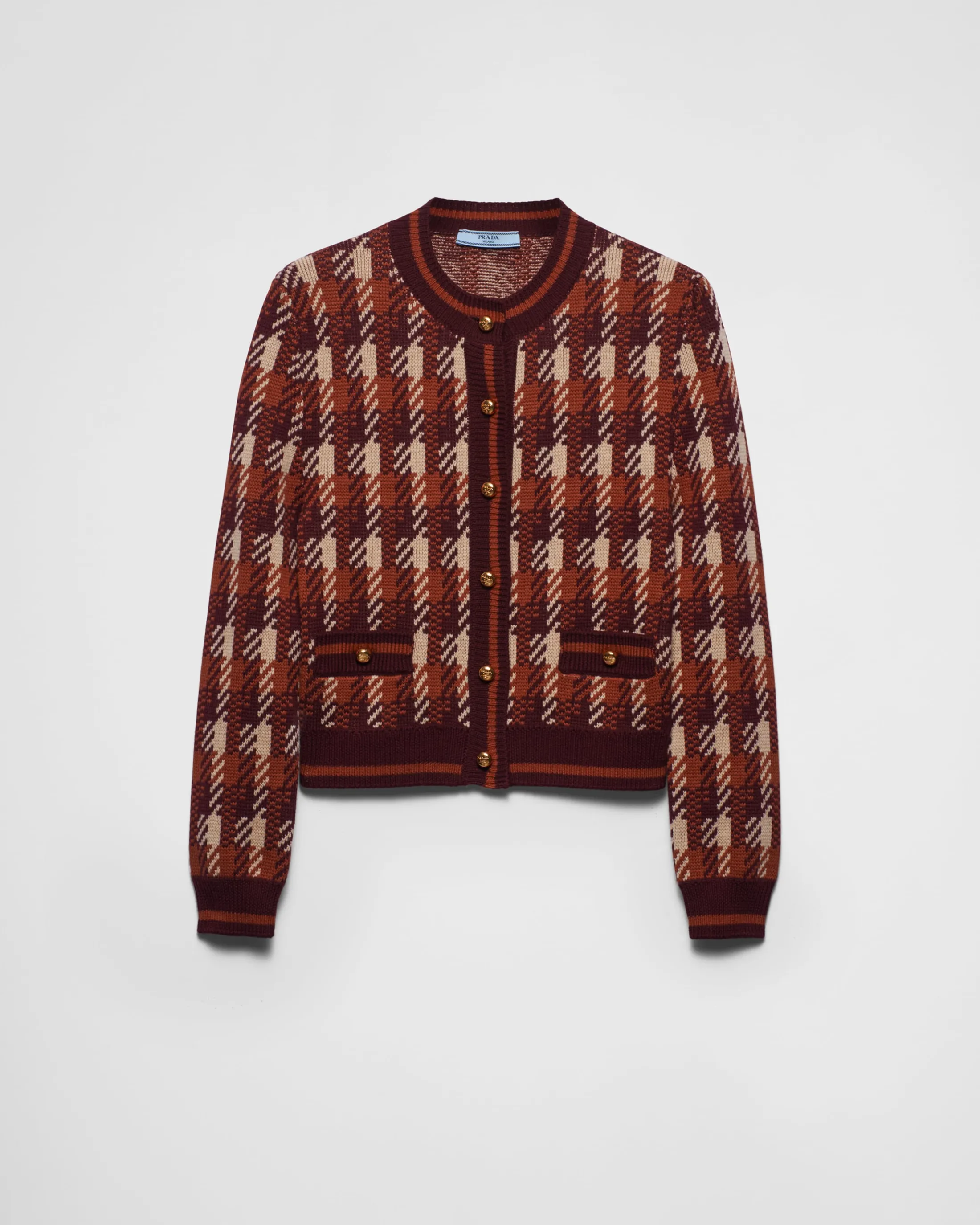 Prada Wool cardigan Amaranthred/maizeyellow Shop