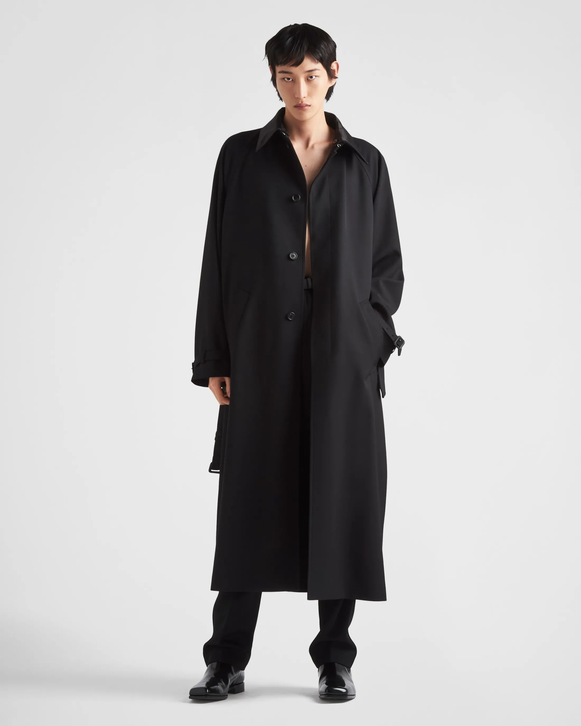 Prada Wool coat Black Best Sale