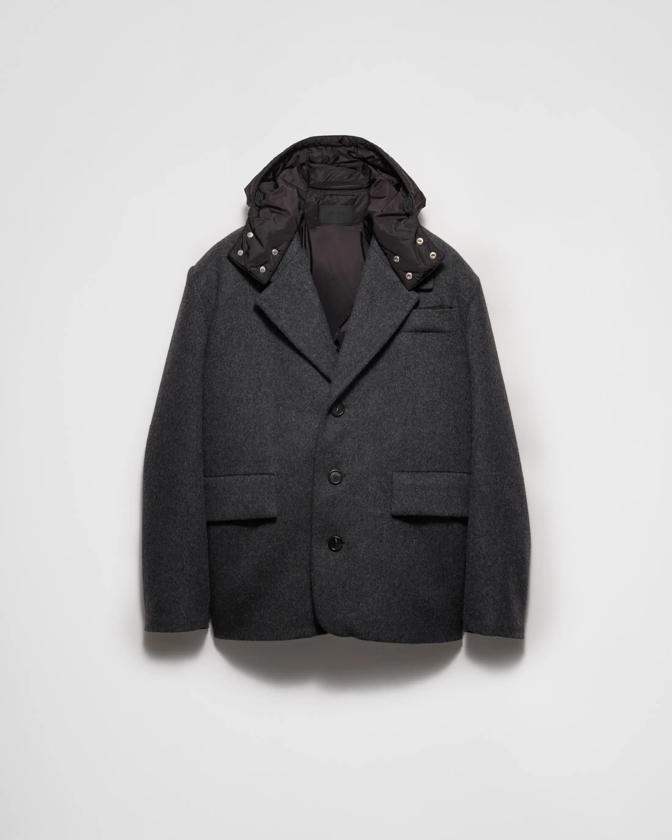 Prada Wool down jacket Anthracitegray Outlet