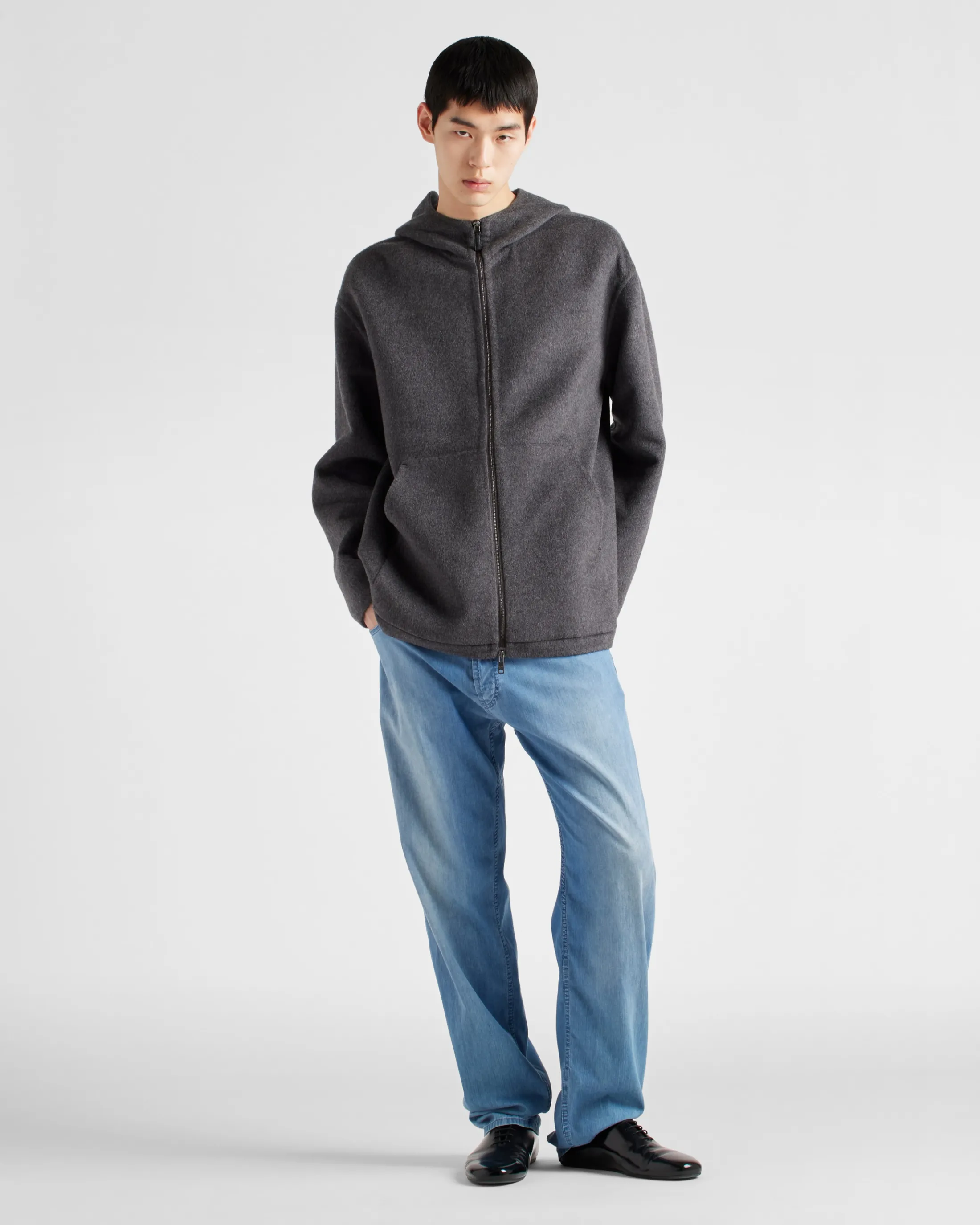 Prada Wool hoodie jacket Slategray Shop