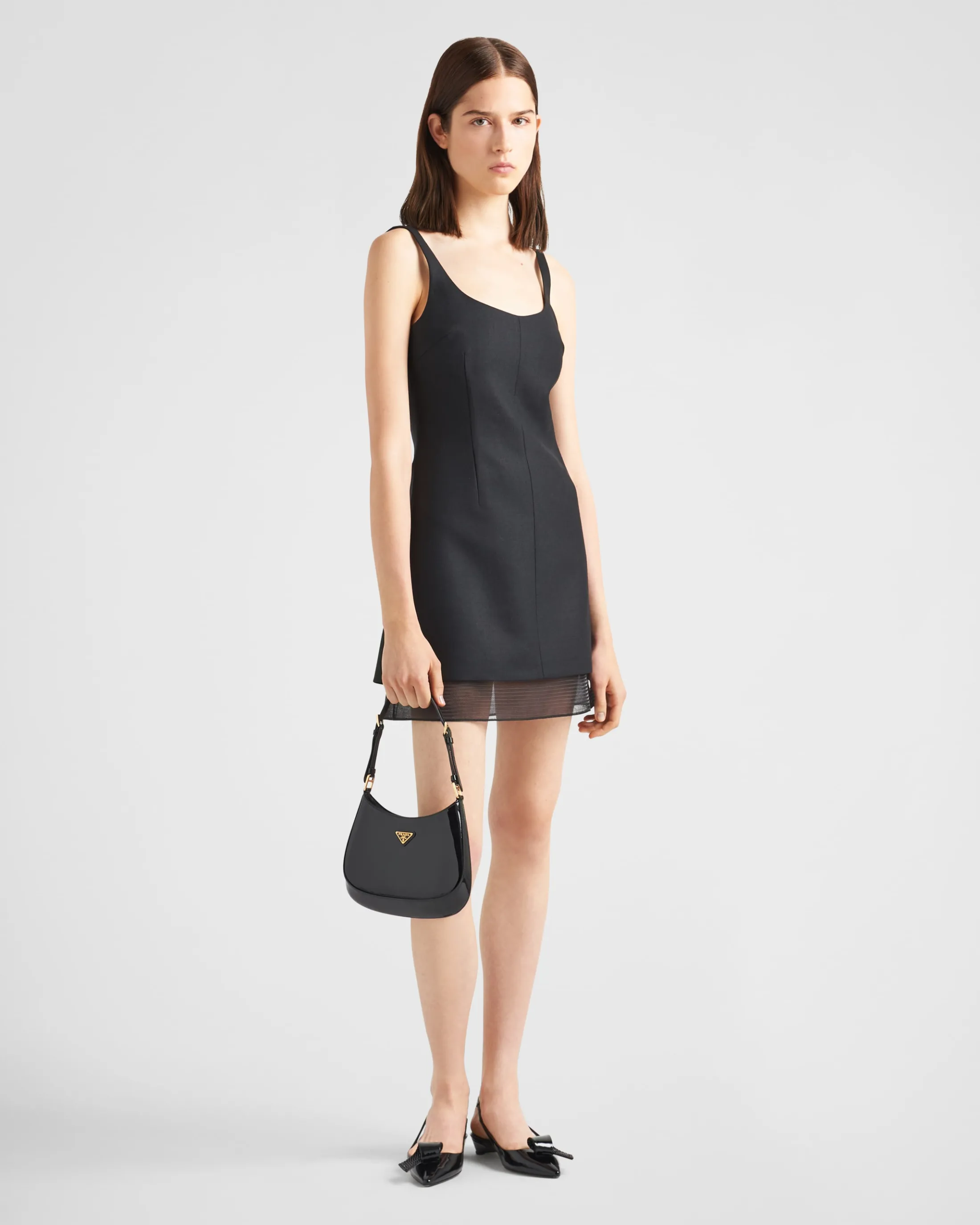 Prada Wool mini-dress Black Best Sale