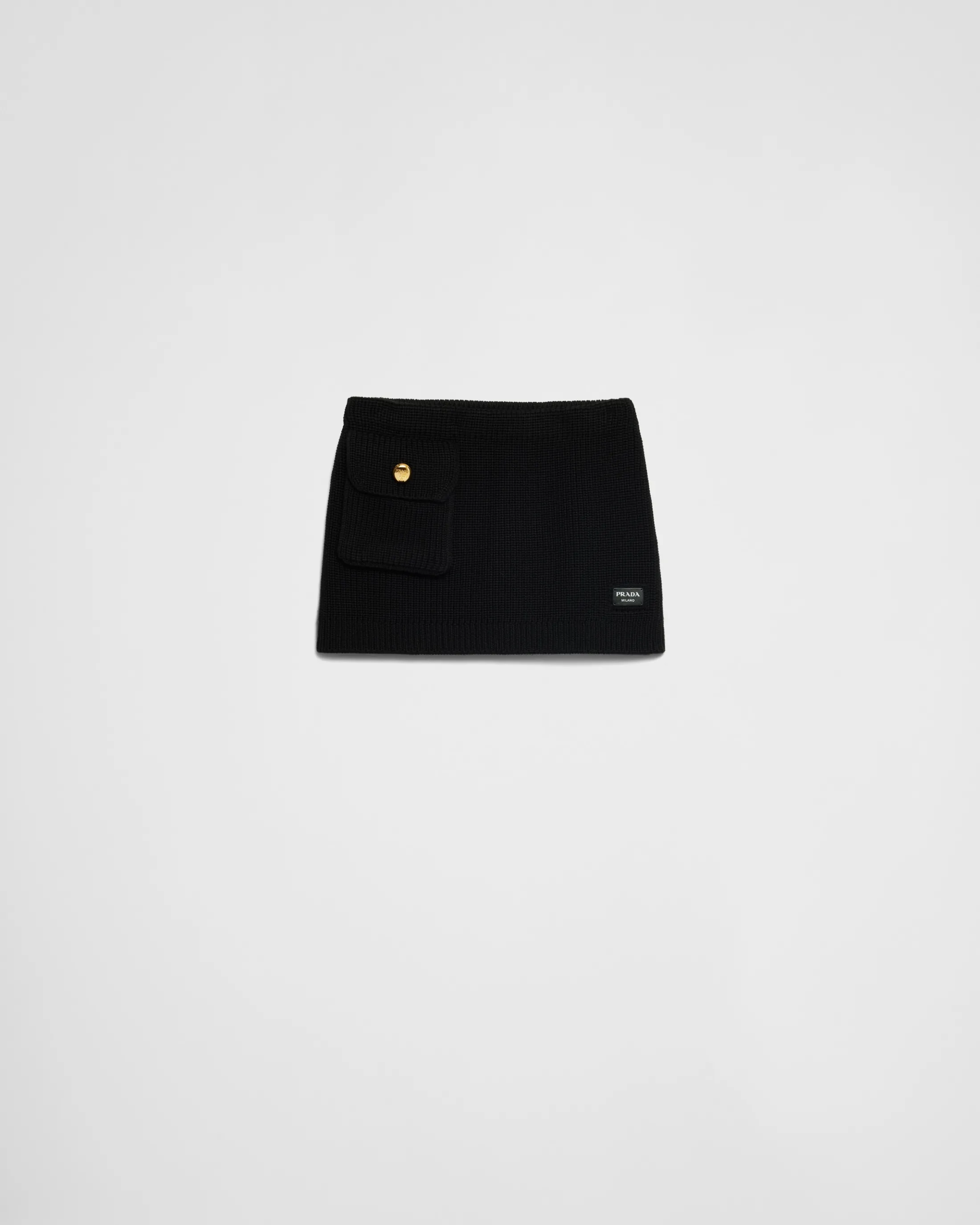 Prada Wool miniskirt Black New