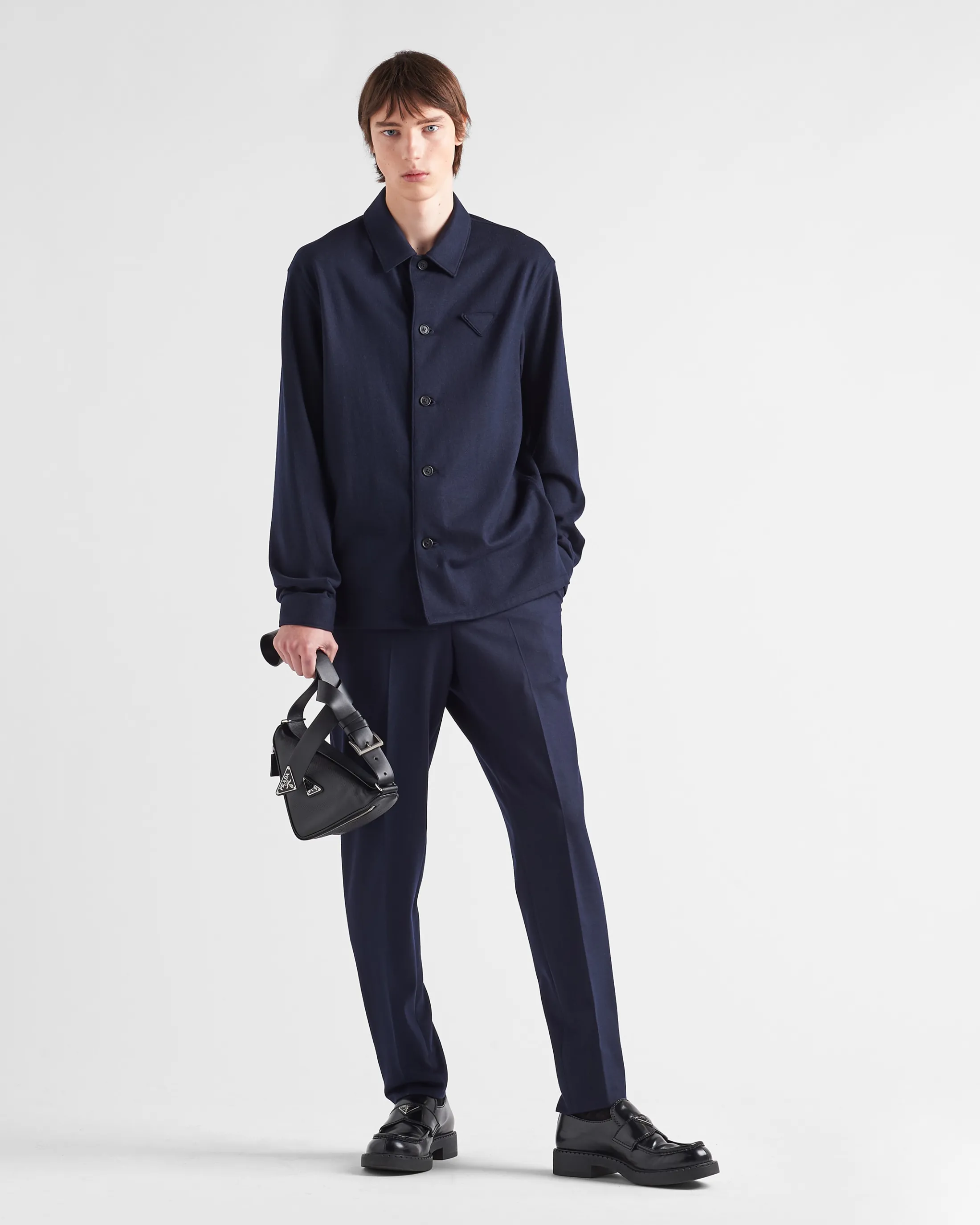 Prada Wool pants Navy Clearance