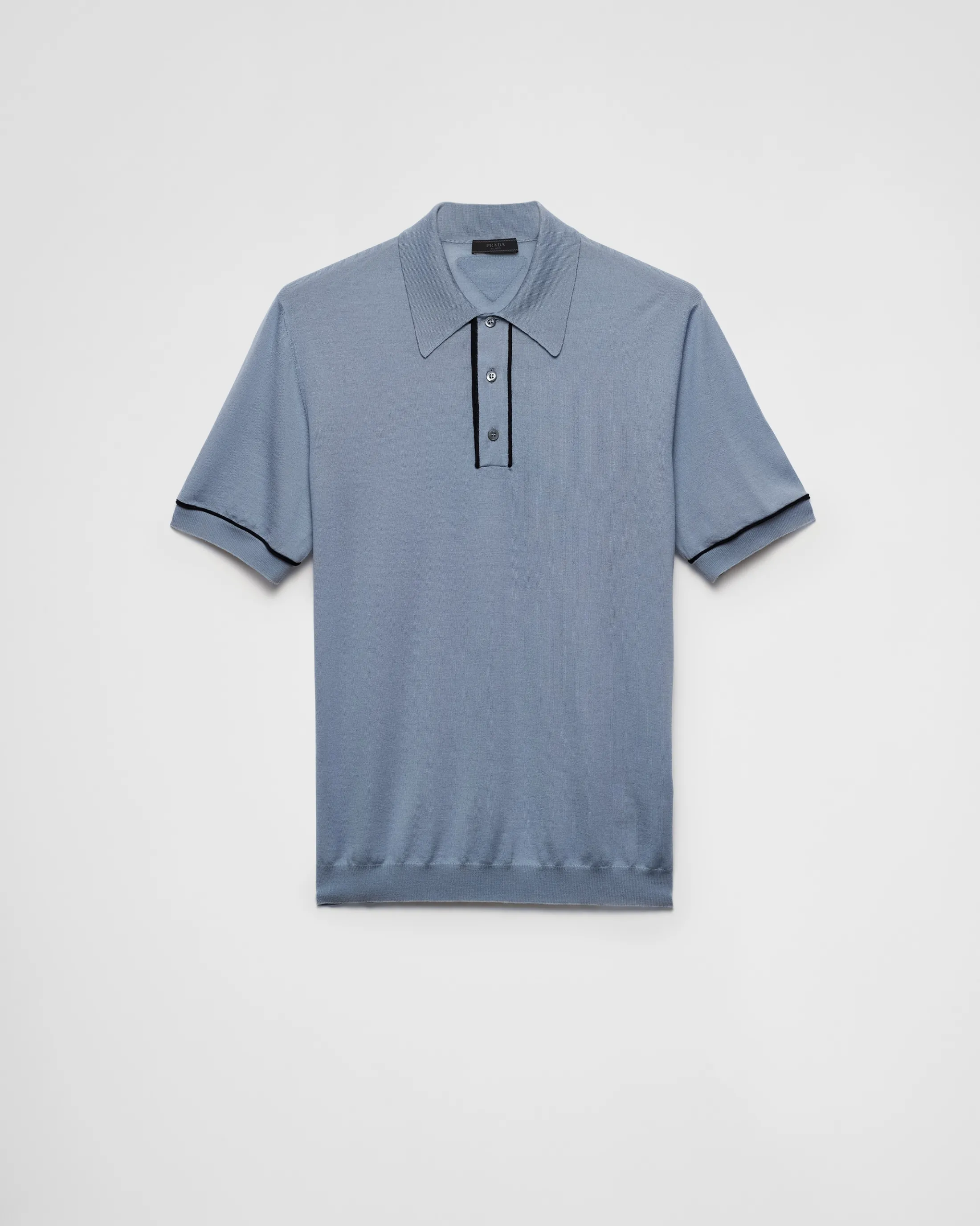 Prada Wool polo shirt Sapphireblue Store