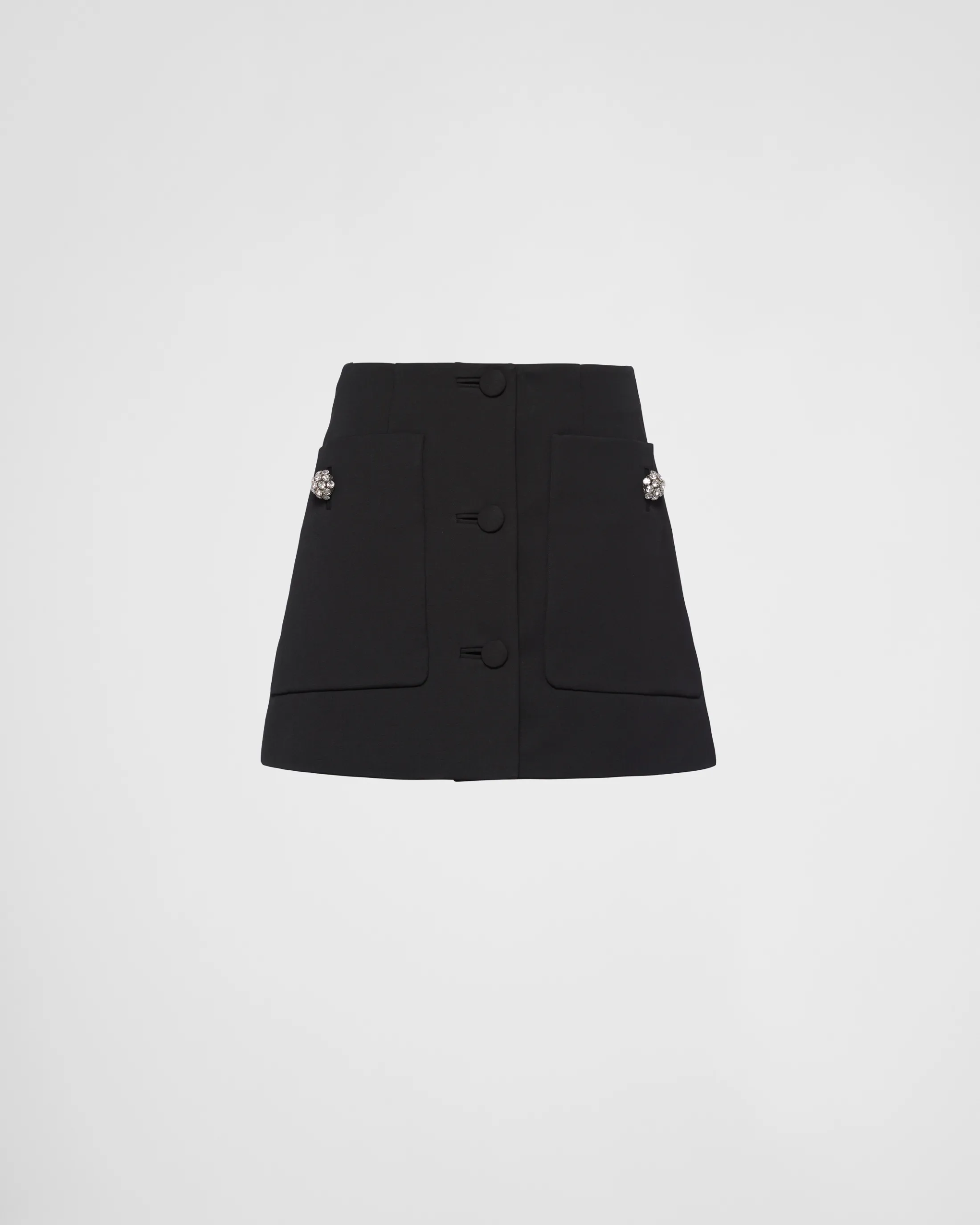 Prada Wool satin miniskirt Black Online