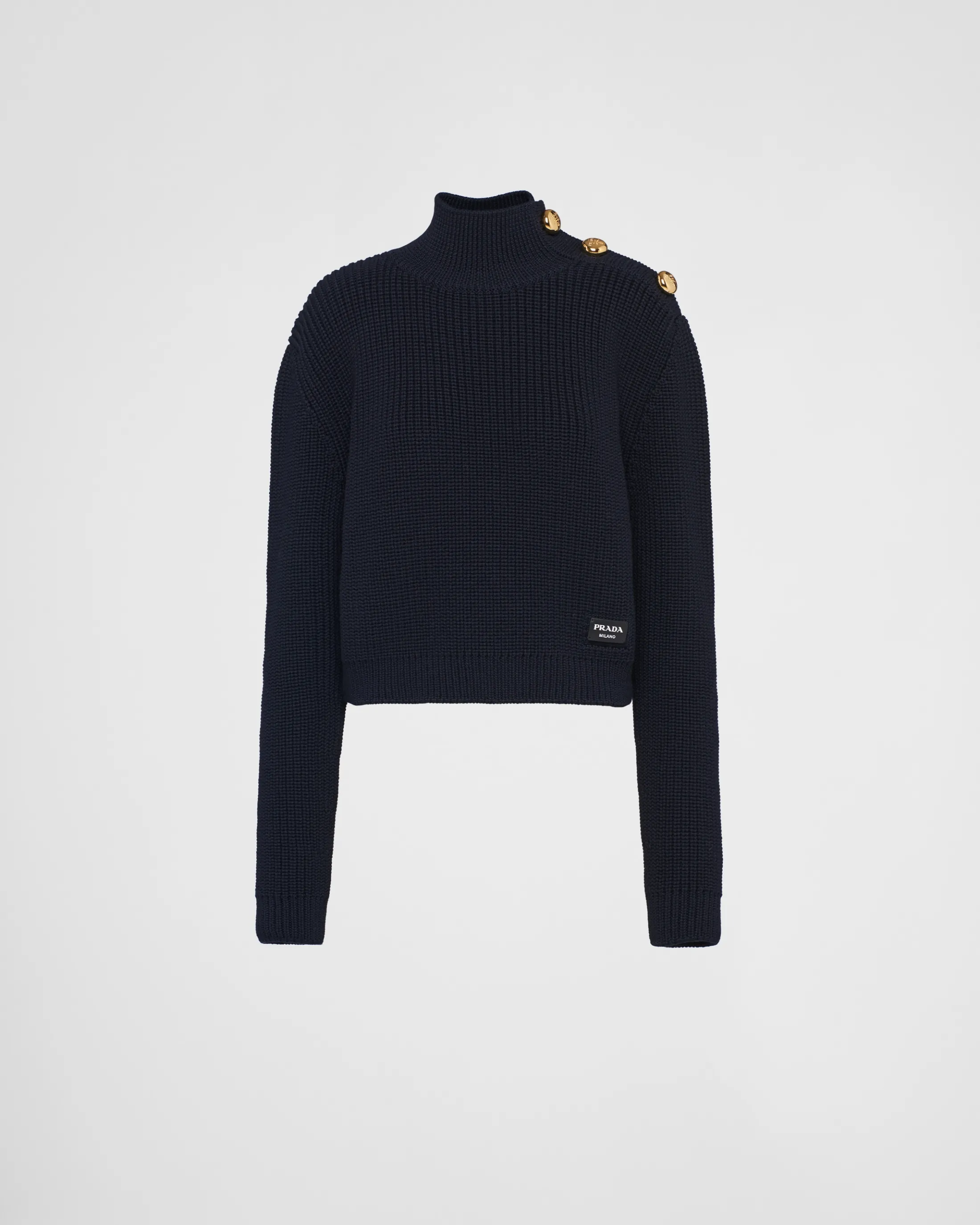 Prada Wool turtleneck sweater Navy Discount