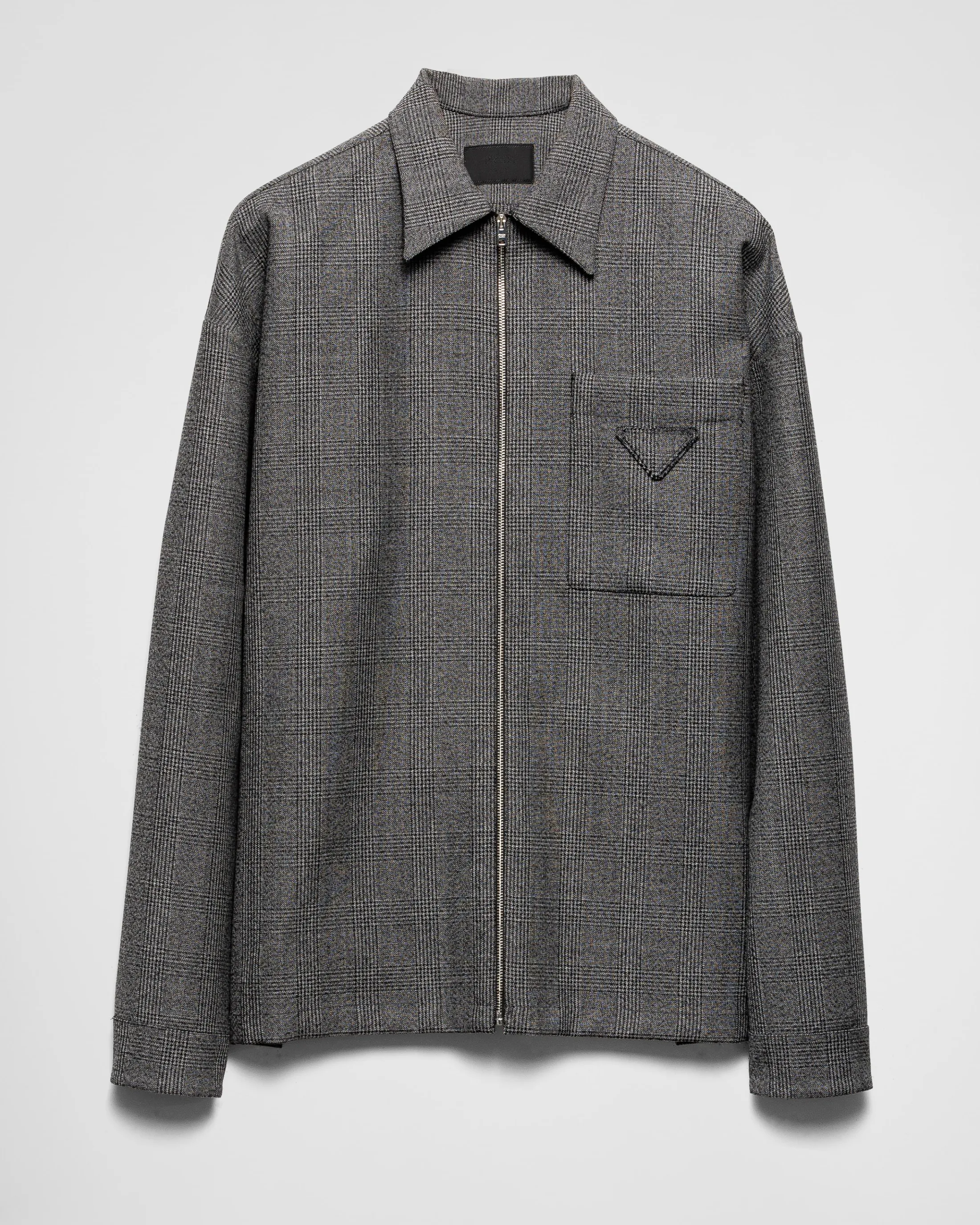 Prada Wool zipper shirt Slategray Fashion